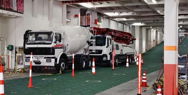 Megagon Transport Concrete Pump & Mixer to Sierra Leone
