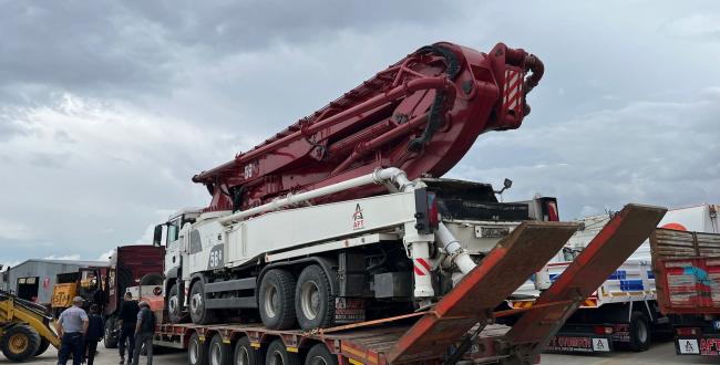 Megagon Transport Concrete Pump & Mixer to Sierra Leone