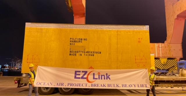 EZ Link Execute OOG Machinery Transport from Taiwan to Germany