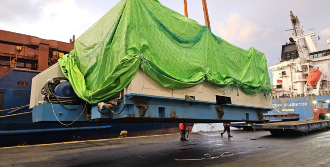 Fortune International Transport Wide Machinery from Genoa