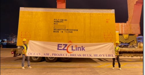 EZ Link Execute OOG Machinery Transport from Taiwan to Germany