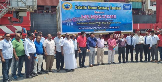 Amirtha Shipping Attend Function for MSC Vidhi in Tuticorin